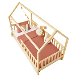 Lit Cabane NUNA 90x200 Cm -Meubles Pour Enfants 036d4a3b64f446f5b45a77159558cf92