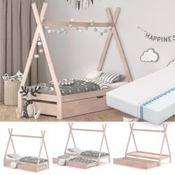 Lit Cabane Tipi 200 Cm Avec Matelas -Meubles Pour Enfants 04bcd42a1fa44b37a0ed1c6c2cc5c361