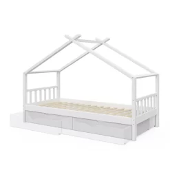 Lit Cabane Design Blanc Avec Tiroir -Meubles Pour Enfants 06f016b4b8d046869b04585d4d18738b