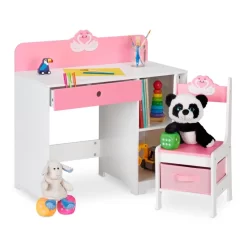 Bureau Et Chaises Enfants, Motif Cygne