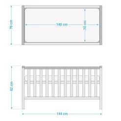 Roba Lit évolutif Felicia -Meubles Pour Enfants 1000231665 201215 13391900001 SKETCH DETAILS P000000001000231665 sketch