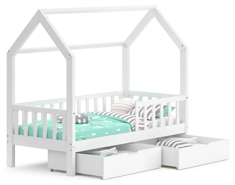 Lit Cabane Wiki 80x160cm & 2 Tiroirs 1 Lit Cabane Wiki 80x160cm & 2 Tiroirs