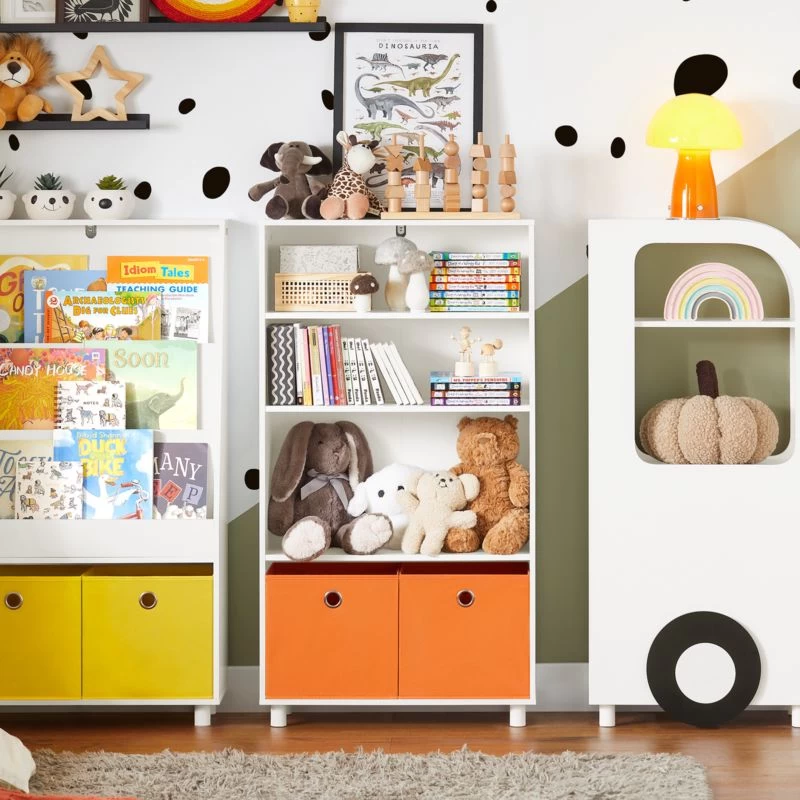 Bibliothèque Enfant Avec Paniers KMB68-W 3 Bibliothèque Enfant Avec Paniers KMB68-W – Image 3