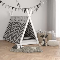 Lit Cabane Tipi 200x90cm Blanc -Meubles Pour Enfants 1ba9b12c02354683be96a3a8b0574c1a 1