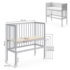 Lit Bébé Sophie Gris -Meubles Pour Enfants 1e7e3a2e355a45a4beac9d9b3aa26895