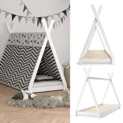 Lit Cabane Tipi 200x90cm Blanc -Meubles Pour Enfants 235691eac61a4bf898e3b8a32cbc1d0e