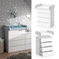 Commode à Langer Ruben Blanc -Meubles Pour Enfants 238d49770992494eb5806820142bc76f