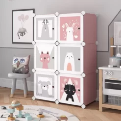 Armoire Andy Rose Modulable Petite -Meubles Pour Enfants 249c3a2c9a44454286d893d84ebdf090
