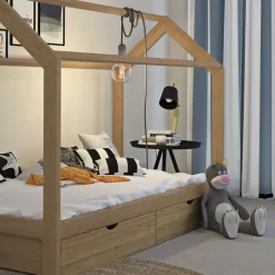 Lit Cabane Wiki 200cm, Matelas & Tiroir -Meubles Pour Enfants 2bceb708c6754f66bc05a1def5ac8bdb