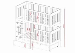 Lit Superposé Dawid -Meubles Pour Enfants 2d1ae3db6ca046c5ac5e6101f968d7c1