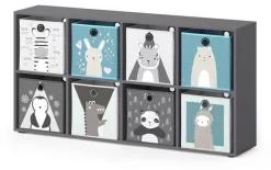 Etagère Scutum Gris 8 Compartiments