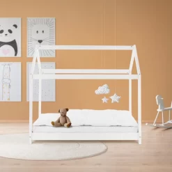 Lit D'enfant Avec Toit 70x140cm Nature 18 Lit D'enfant Avec Toit 70x140cm Nature -Meubles Pour Enfants 2fb2e747a7d34ac2974db0c3f3e78159