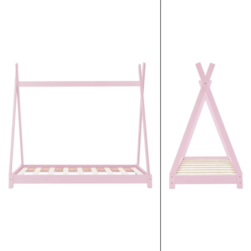 Tipi De Lit 80x160 Cm Rose 4 Tipi De Lit 80x160 Cm Rose – Image 4