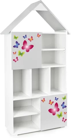 GRAND CHALET Blanc Et Grise Papillons