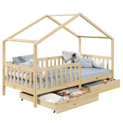 Lit Cabane ELEA 90x200 Cm -Meubles Pour Enfants 4165f5dffb614a5994ac8adfc44ab2ed