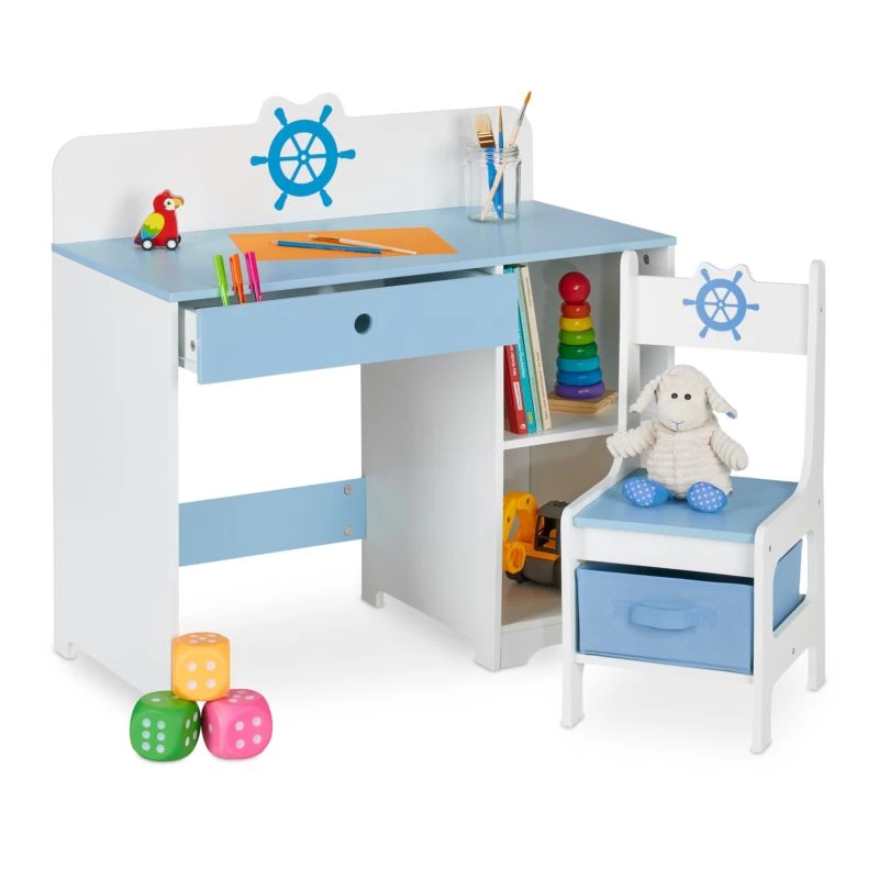 Bureau Enfants Et Chaise Style Maritime