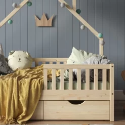 Lit Cabane Noemi 70x140cm Avec Tiroir -Meubles Pour Enfants 4a76c416836f4200bdf65e558aa5f5e8