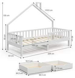 Lit Cabane Noemi 200cm Blanc & 2 Tiroirs -Meubles Pour Enfants 4bb16dd7700a49e7a60cd4992b28b761.cropped 36 16 944 973.processed 1
