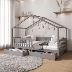 Lit Cabane ELEA 90x190 Cm -Meubles Pour Enfants 4c080307363f4a3ea1cf66b27f8dddcd