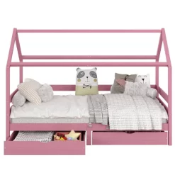 Lit Cabane CLIA 90x190 Cm -Meubles Pour Enfants 51c307adf9fe4f6cacb0d2879d4bdf25