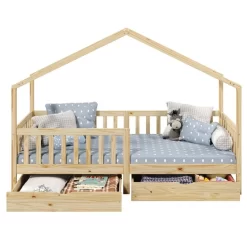 Lit Cabane ELEA 90x190 Cm -Meubles Pour Enfants 54f62d91df5e47d1a3f872e06503515d