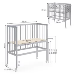 Lit Pour Bébé Sophie Gris -Meubles Pour Enfants 5a8f3b2d774b4e0896a17cd3b80fdd1d