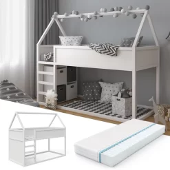 Lit Mezzanine Pinocchio Avec Matelas -Meubles Pour Enfants 5ec9c403374147b9a07600af7b18595b