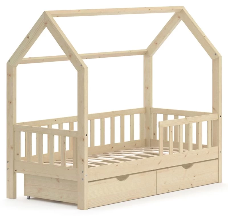 Lit Cabane Wiki 80x160cm Avec 2 Tiroirs 1 Lit Cabane Wiki 80x160cm Avec 2 Tiroirs