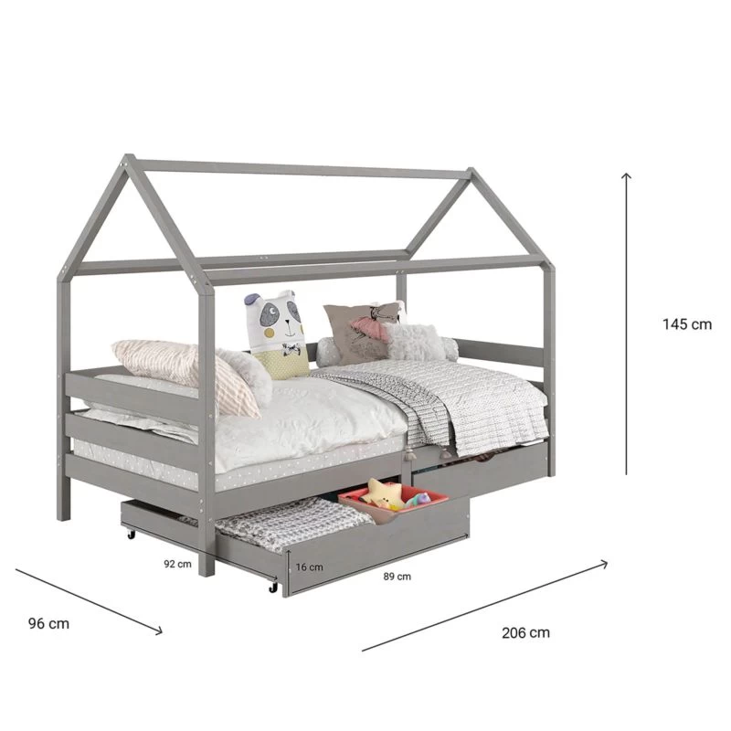 Lit Cabane CLIA 90x200 Cm 7 Lit Cabane CLIA 90x200 Cm – Image 7
