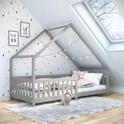 Lit Cabane CORA 90x200 Cm -Meubles Pour Enfants 649188168a364dda90afff3e74a21db0