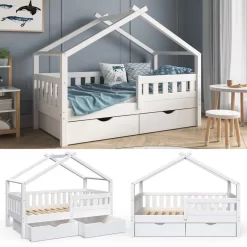 Lit Cabane Design 160cm Avec 2 Tiroirs 10 Lit Cabane Design 160cm Avec 2 Tiroirs -Meubles Pour Enfants 68e5bfc5a0fd4c6fbc4d06a1cd6048c9