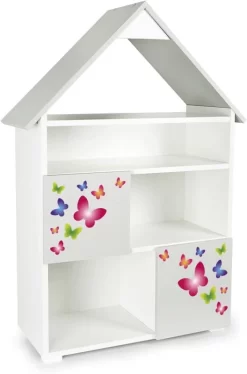 PETIT CHALET Blanc Et Gris Papillons