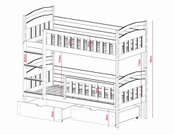 Lit Superposé Ignas -Meubles Pour Enfants 7370db6cbda94c789bf0a2ea8993f141