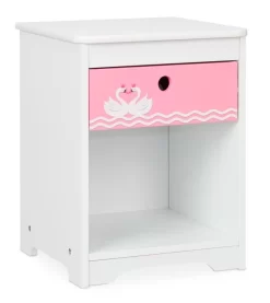 Table De Nuit Motif Cygnes Pour Enfants