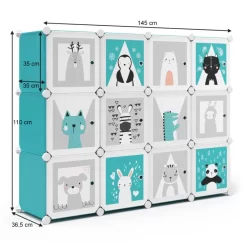 Armoire Andy Bleu Modulable Grande -Meubles Pour Enfants 77cff798abcb4a9ba1d88bc145023fab