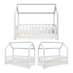 Lit Cabane Wiki 70x140cm Blanc -Meubles Pour Enfants 784ae398e1244ec19839fcae17a82865