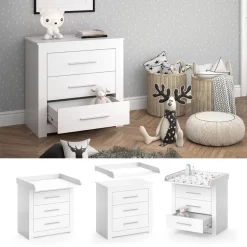 Commode à Langer Miro Blanc Avec Plan -Meubles Pour Enfants 78b289faa9984729ac988003060abf4f