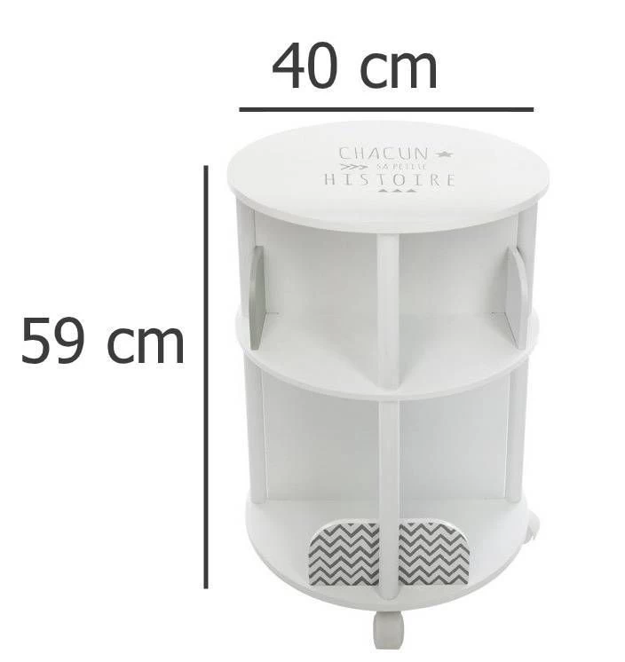 ATMOSPHERA Bibliothèque Enfant Ronde En MDF Gris L 9 ATMOSPHERA Bibliothèque Enfant Ronde En MDF Gris L – Image 9