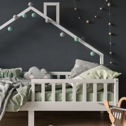 Lit Cabane Noemi 200x90cm Blanc -Meubles Pour Enfants 8788c2527ddf44ae9ccd7f5d401b3b3d