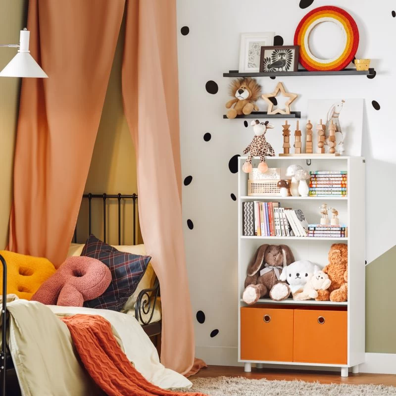 Bibliothèque Enfant Avec Paniers KMB68-W 4 Bibliothèque Enfant Avec Paniers KMB68-W – Image 4