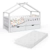 Lit Cabane Design Avec Tiroirs, Matelas