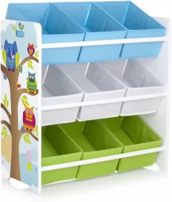 Étagère En Bois Pour Les Enfants Hiboux