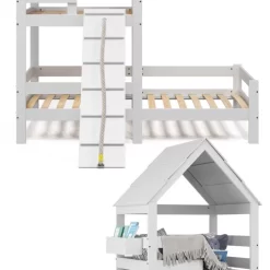 Lit Blanc Avec Aire De Jeux Teddy -Meubles Pour Enfants 929bde7dacb34ae793726b143a49f842