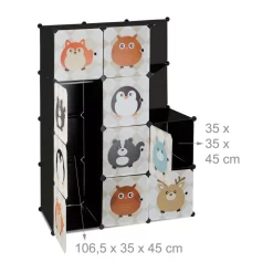 Armoire à 10 Casiers Motifs Animaux -Meubles Pour Enfants 95bc0770f70c4a61a25f0ab371ab9623