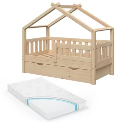 Lit Cabane Design 70x140cm Avec Matelas -Meubles Pour Enfants 9c4ca18d56c0498a893142334e45e741