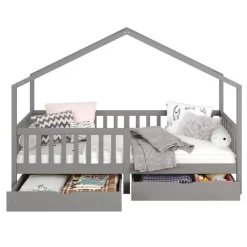 Lit Cabane ELEA 90x190 Cm -Meubles Pour Enfants 9db385baeaf74d5088e3fe7bfe1c0554