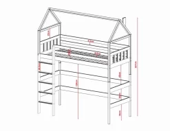 Lit De Maison Gloria -Meubles Pour Enfants a36a52c071a445479a7cf558c73189e1