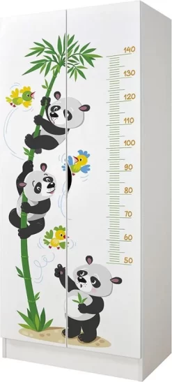 Armoire Blanche Roma /motif Panda/