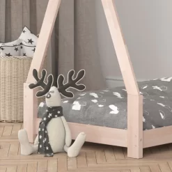 Lit Cabane Tipi 200cm Nature & Matelas -Meubles Pour Enfants a62881b340614563b53a53bbababff01