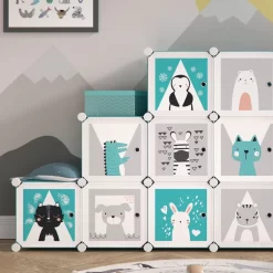 Armoire Andy Bleu Modulable Grande -Meubles Pour Enfants a9218caba2474cbc85da7c2df48b5588